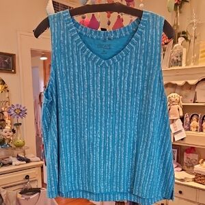 Escape Teal Striped Women's Tank Top